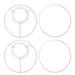 Set of 2 uxcell Lamp Shade Ring Lampshade Holder Frame Ring for E26/E27
